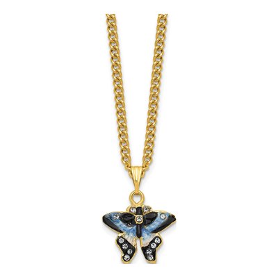 Jeannie Blue Butterfly Trinket Box & 18" Necklace – view 4