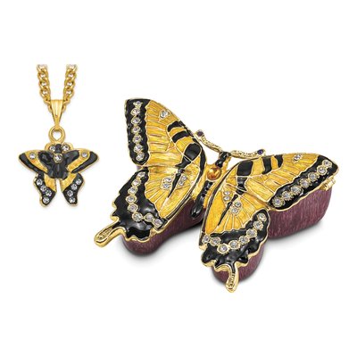 Pewter Butterfly Trinket Box with 18" Necklace – view 5