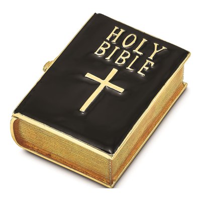 Pewter DEVOTION Bible Trinket Box & Necklace