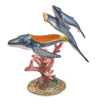 Whale & Baby Trinket Box with 18" Necklace – view 2