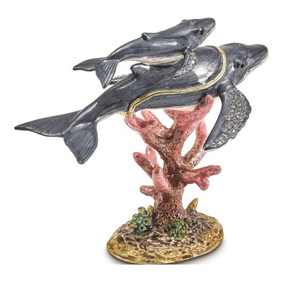 Whale & Baby Trinket Box with 18" Necklace – view 3