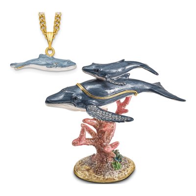 Whale & Baby Trinket Box with 18" Necklace – view 5