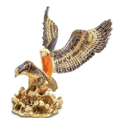 Pewter Eagle Trinket Box with 18" Necklace – view 2