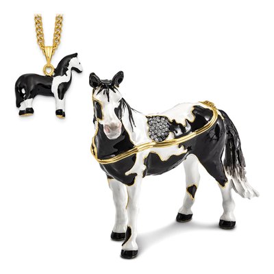Pewter Horse Trinket Box with 18 In. Necklace – view 5