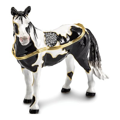 Pewter Horse Trinket Box with 18 In. Necklace