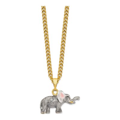 Pewter Elephant Trinket Box with 18" Necklace – view 4