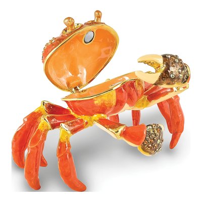 Pewter Crab Trinket Box with 18" Necklace – view 2