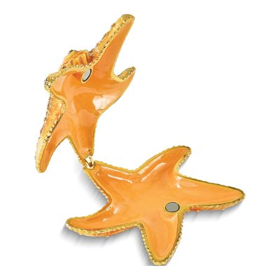 Pewter Starfish Trinket Box with 18" Necklace – view 2