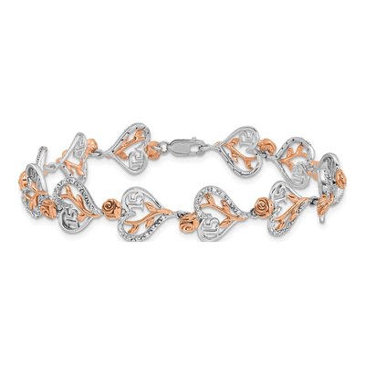 14K Two-Tone Gold 1/3 ct tw Diamond Quinceanera Bracelet – view 3