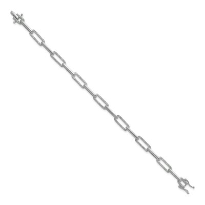 14K White Gold 1.4 ct tw Diamond Paperclip Bracelet – view 2