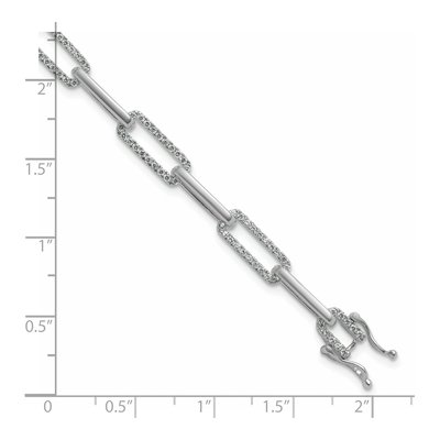14K White Gold 1.4 ct tw Diamond Paperclip Bracelet – view 5