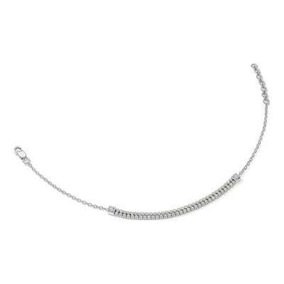 14K White Gold 1.4 ct tw Diamond Paperclip Bracelet – view 6