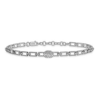 14K White Gold 1/8 ct tw Diamond Cluster Bracelet – view 3