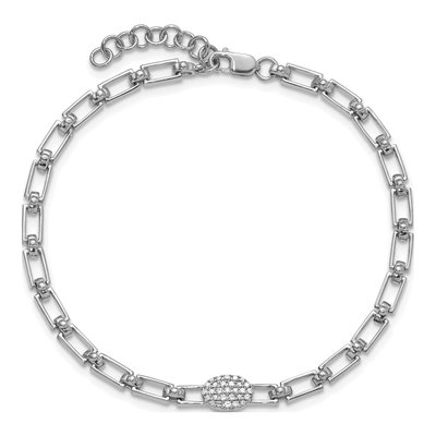 14K White Gold 1/8 ct tw Diamond Cluster Bracelet – view 4