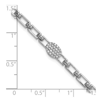 14K White Gold 1/8 ct tw Diamond Cluster Bracelet – view 5
