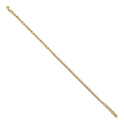 14K Yellow Gold 3/4 ct tw Diamond Paperclip Link Bracelet – view 2