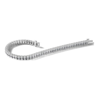 14K White Gold 2.6 ct tw Diamond Curb Link Bracelet – view 7