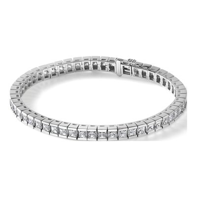 14K White Gold 2.6 ct tw Diamond Curb Link Bracelet – view 8