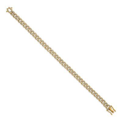 14K Yellow Gold 2.6 ct tw Diamond Curb Link Bracelet – view 2