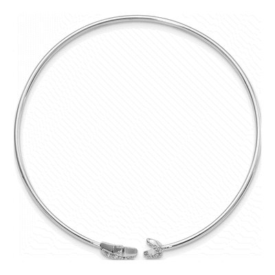 14K White Gold 1/4 ct tw Diamond Moon Star Cuff Bracelet – view 3