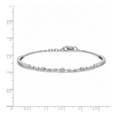 14K White Gold 1/4 ct tw Diamond Bangle Bracelet – view 2