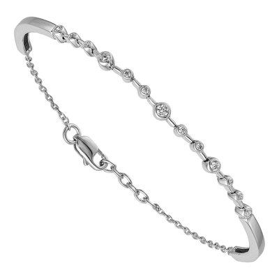 14K White Gold 1/4 ct tw Diamond Bangle Bracelet – view 3