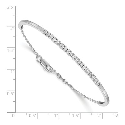 14K White Gold 3/4 ct tw Diamond Bangle Bracelet – view 3
