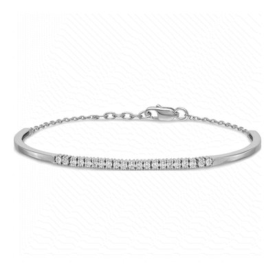 14K White Gold 3/4 ct tw Lab-Grown Diamond Bangle Bracelet – view 4