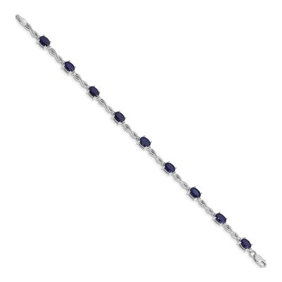 14K White Gold 0.27 ct tw Sapphire & Diamond Infinity Bracelet – view 2