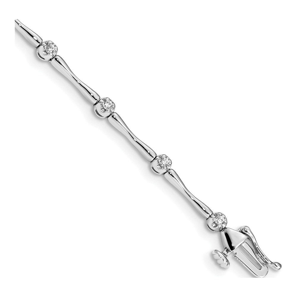 10K White Gold 1/4 ct tw Diamond Tennis Bracelet