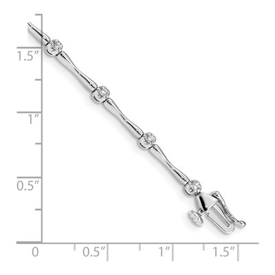 14K White Gold 1/4 ct tw Diamond Bar Link Bracelet – view 4