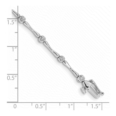14K White Gold 1/2 ct tw Diamond Bar Link Bracelet – view 3