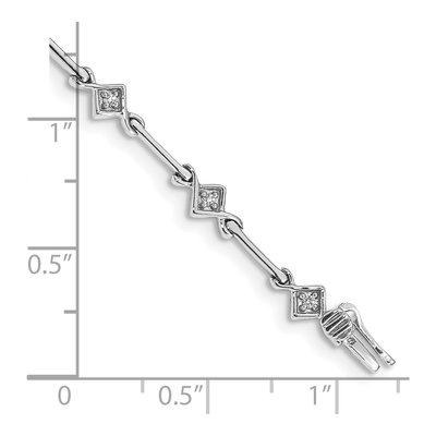 14K White Gold 1/6 ct tw Diamond Bar Link Bracelet – view 4