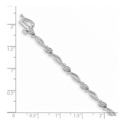 14K White Gold 1/8 ct tw Diamond Link Bracelet – view 3