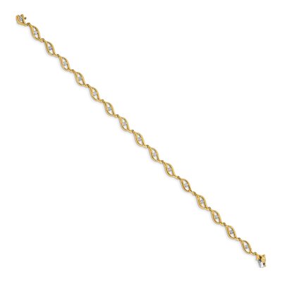 14K Yellow Gold Diamond Link Bracelet – view 2