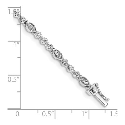 10K White Gold 1/2 ct tw Diamond Tennis Bracelet – view 3