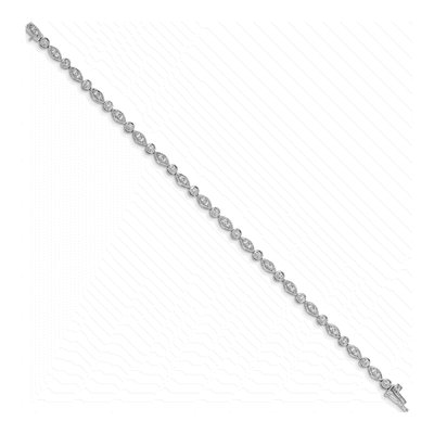 14K White Gold 3/4 ct tw Lab-Grown Diamond Fancy Bracelet – view 2