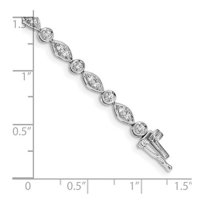 14K White Gold 3/4 ct tw Lab-Grown Diamond Fancy Bracelet – view 3