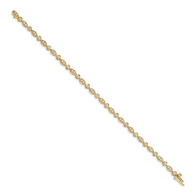 14K Yellow Gold 3/4 ct tw Diamond Link Bracelet – view 3