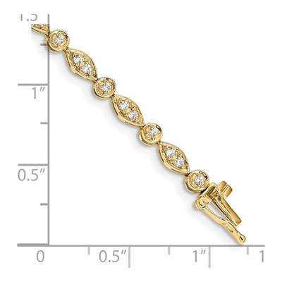 14K Yellow Gold 3/4 ct tw Diamond Link Bracelet – view 4
