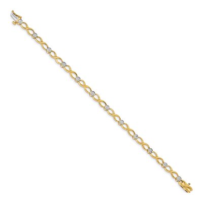 14K Yellow Gold 1/8 ct tw Diamond Infinity Bracelet – view 2
