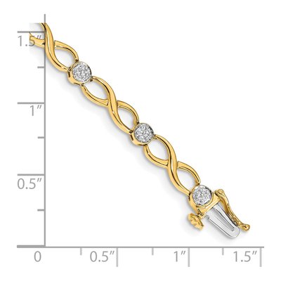 14K Yellow Gold 1/8 ct tw Diamond Infinity Bracelet – view 3