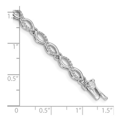14K White Gold 1/2 ct tw Diamond Infinity Link Bracelet – view 3
