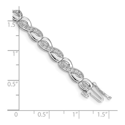 14K White Gold 1/2 ct tw Diamond Infinity Bracelet – view 4