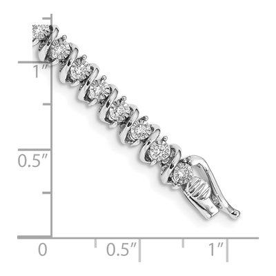 14K White Gold 1 ct tw Diamond Tennis Bracelet – view 4