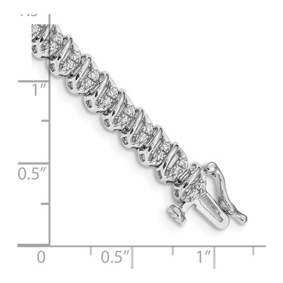 14K White Gold 1 ct tw Diamond Tennis Bracelet – view 3