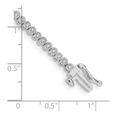 10K White Gold 1/2 ct tw Diamond Tennis Bracelet – view 3