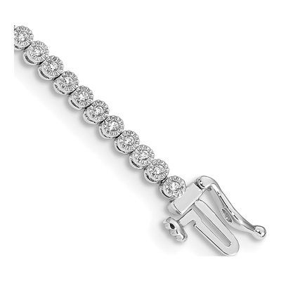 10K White Gold 1/2 ct tw Diamond Tennis Bracelet