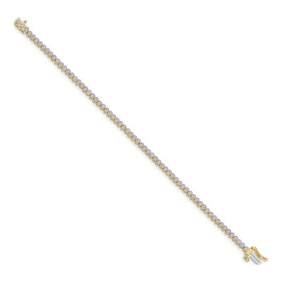 14K Yellow Gold 1/2 ct tw Diamond Tennis Bracelet – view 2