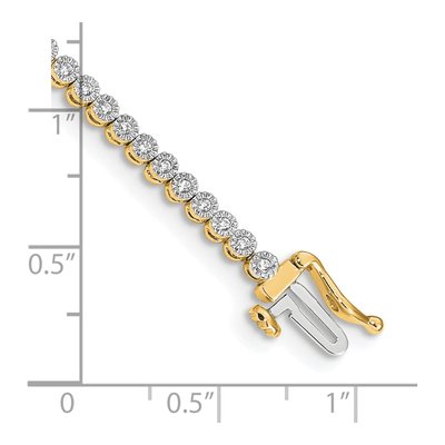 14K Yellow Gold 1/2 ct tw Diamond Tennis Bracelet – view 3